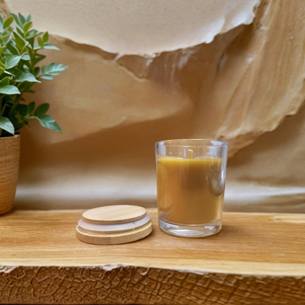 Handcrafted 100% pure beeswax jar candles