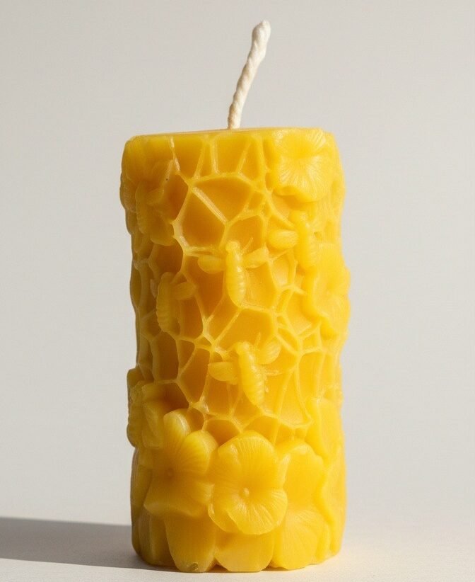 Bees and flower candle