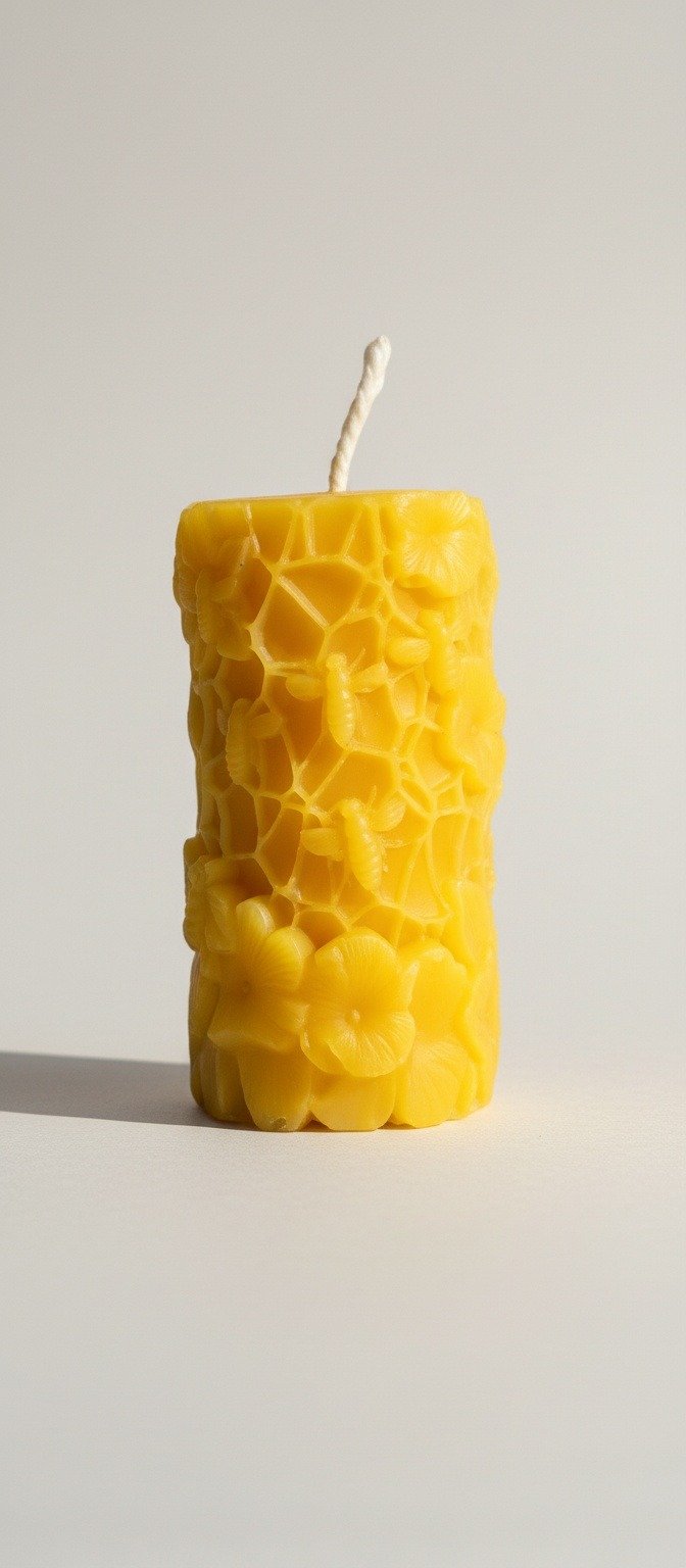 Flower and Bees Candle