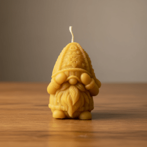 Gnome Beeswax Candle