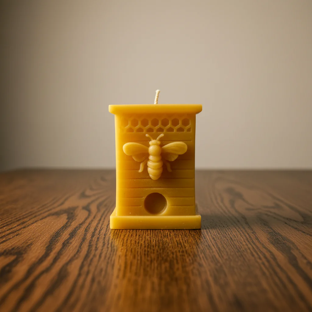 Crawley Bees Beehive Candle made from pure local beeswax